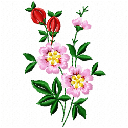 Flowers And Tree Embroidery Design 1 Flowers And Tree Embroidery Design 1